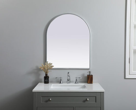 Elegant Furniture & Lighting - Ayra Metal Frame Arch Mirror 24x30 Inch in Silver - MR1A2430SIL veiw 2