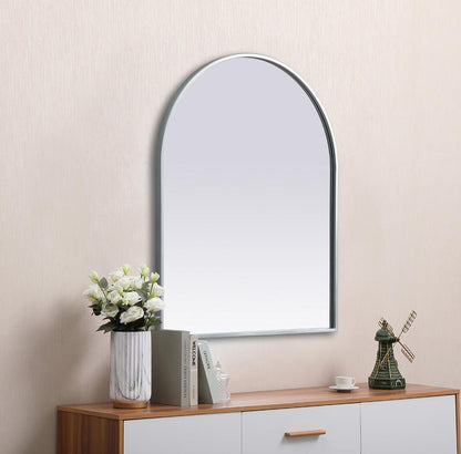 Elegant Furniture & Lighting - Ayra Metal Frame Arch Mirror 24x30 Inch in Silver - MR1A2430SIL veiw 5