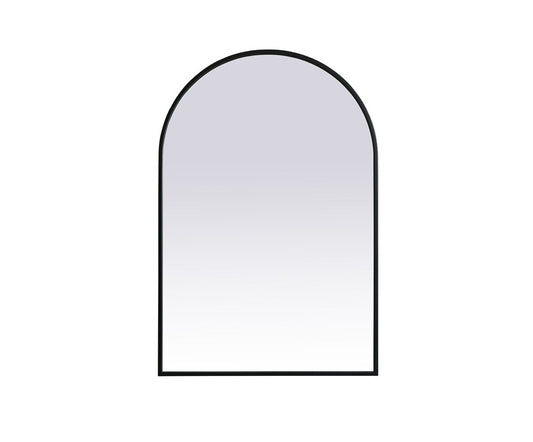 Elegant Furniture & Lighting - Ayra Metal Frame Arch Mirror 24x36 Inch in Black - MR1A2436BLK veiw 1