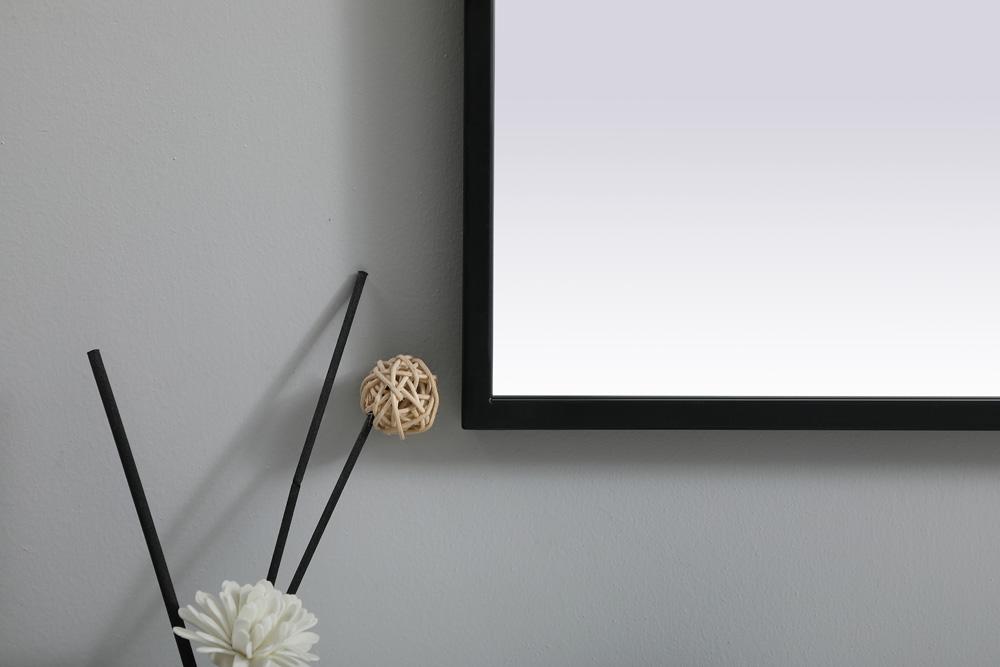 Elegant Furniture & Lighting - Ayra Metal Frame Arch Mirror 24x36 Inch in Black - MR1A2436BLK veiw 6