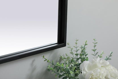 Elegant Furniture & Lighting - Ayra Metal Frame Arch Mirror 24x36 Inch in Black - MR1A2436BLK veiw 7