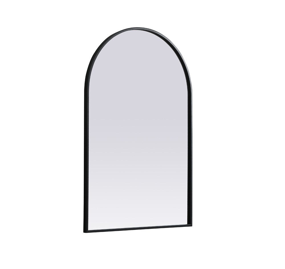 Elegant Furniture & Lighting - Ayra Metal Frame Arch Mirror 24x36 Inch in Black - MR1A2436BLK veiw 8