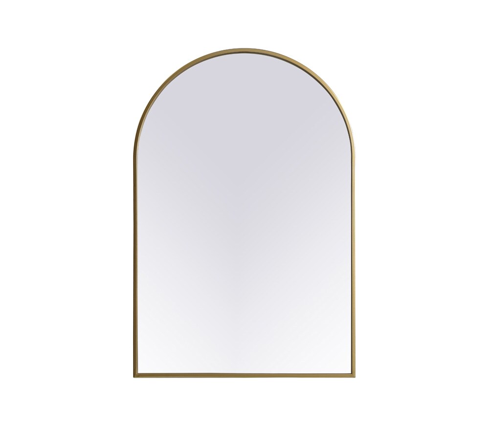 Elegant Furniture & Lighting - Ayra Metal Frame Arch Mirror 24x36 Inch in Brass - MR1A2436BRS veiw 1