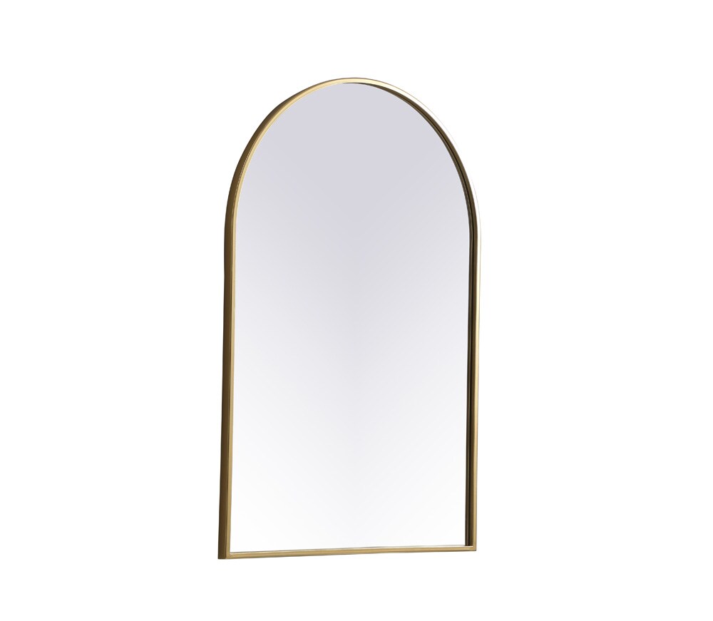 Elegant Furniture & Lighting - Ayra Metal Frame Arch Mirror 24x36 Inch in Brass - MR1A2436BRS veiw 8