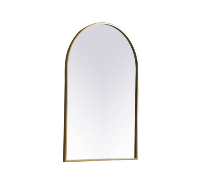Elegant Furniture & Lighting - Ayra Metal Frame Arch Mirror 24x36 Inch in Brass - MR1A2436BRS veiw 8