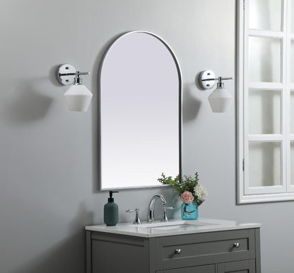 Elegant Furniture & Lighting - Ayra Metal Frame Arch Mirror 24x36 Inch in Silver - MR1A2436SIL veiw 3