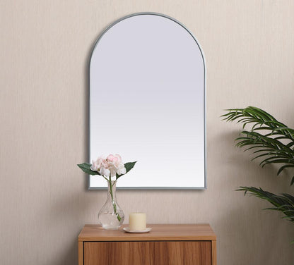 Elegant Furniture & Lighting - Ayra Metal Frame Arch Mirror 24x36 Inch in Silver - MR1A2436SIL veiw 4