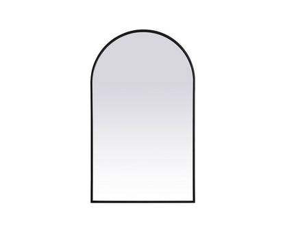 Elegant Furniture & Lighting - Ayra Metal Frame Arch Mirror 24x40 Inch in Black - MR1A2440BLK veiw 1