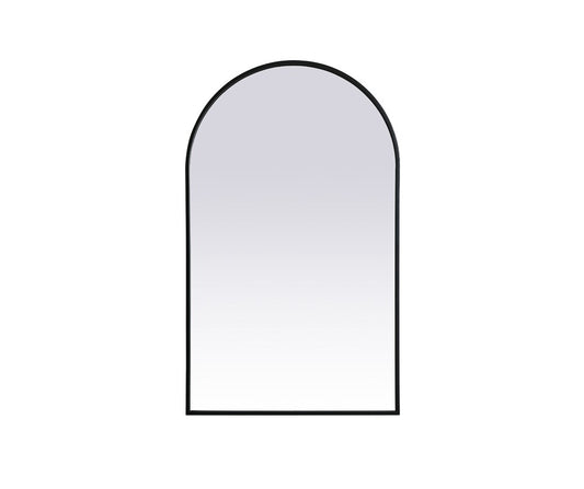 Elegant Furniture & Lighting - Ayra Metal Frame Arch Mirror 24x40 Inch in Black - MR1A2440BLK veiw 1