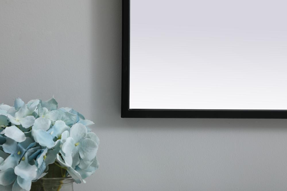 Elegant Furniture & Lighting - Ayra Metal Frame Arch Mirror 24x40 Inch in Black - MR1A2440BLK veiw 6