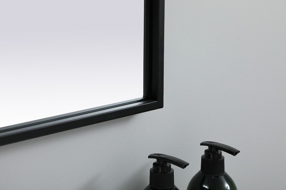 Elegant Furniture & Lighting - Ayra Metal Frame Arch Mirror 24x40 Inch in Black - MR1A2440BLK veiw 7