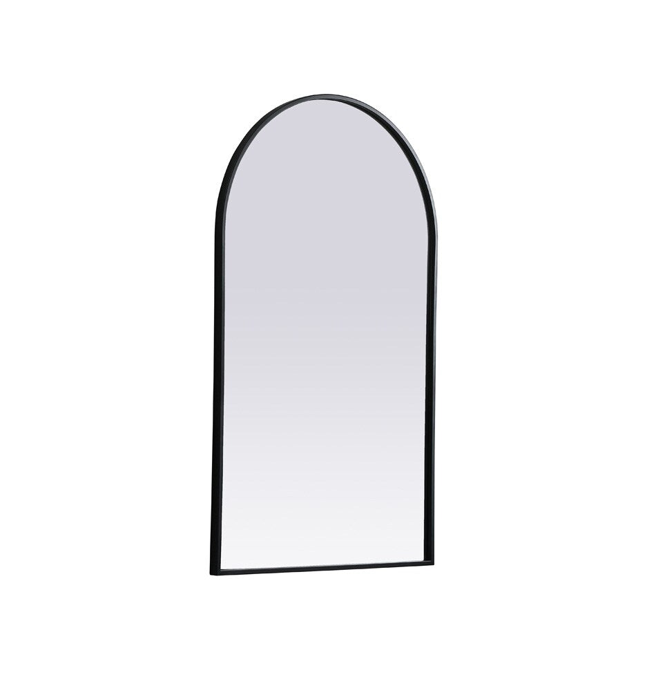 Elegant Furniture & Lighting - Ayra Metal Frame Arch Mirror 24x40 Inch in Black - MR1A2440BLK veiw 8