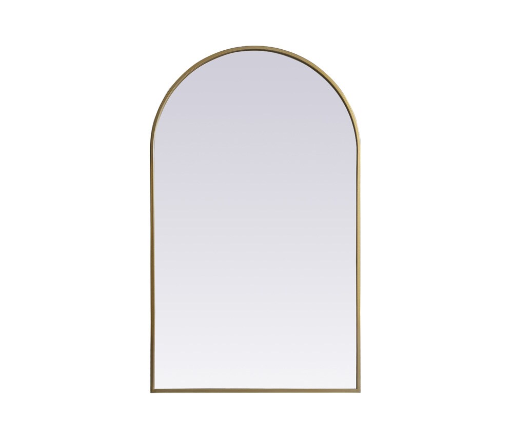 Elegant Furniture & Lighting - Ayra Metal Frame Arch Mirror 24x40 Inch in Brass - MR1A2440BRS veiw 1