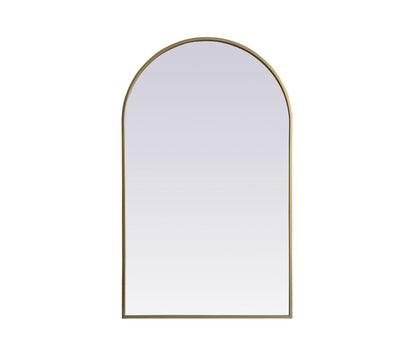 Elegant Furniture & Lighting - Ayra Metal Frame Arch Mirror 24x40 Inch in Brass - MR1A2440BRS veiw 1