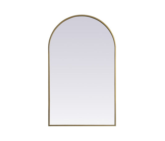 Elegant Furniture & Lighting - Ayra Metal Frame Arch Mirror 24x40 Inch in Brass - MR1A2440BRS veiw 1