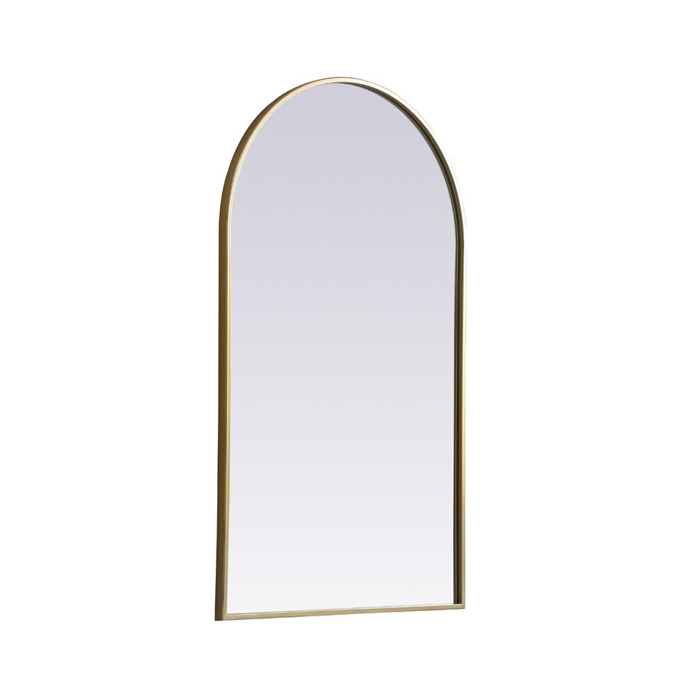 Elegant Furniture & Lighting - Ayra Metal Frame Arch Mirror 24x40 Inch in Brass - MR1A2440BRS veiw 8