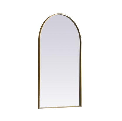Elegant Furniture & Lighting - Ayra Metal Frame Arch Mirror 24x40 Inch in Brass - MR1A2440BRS veiw 8