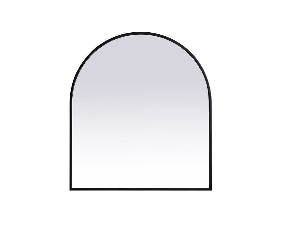 Elegant Furniture & Lighting - Ayra Metal Frame Arch Mirror 27x30 Inch in Black - MR1A2730BLK veiw 1