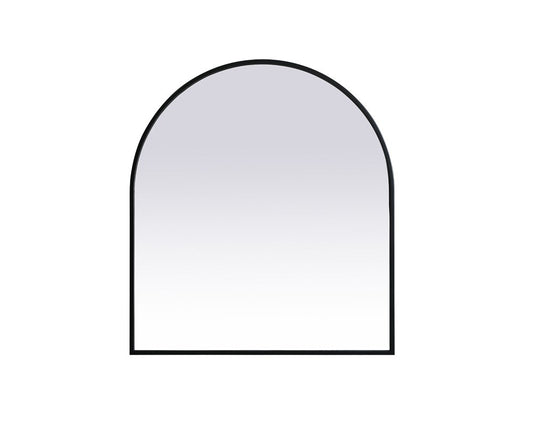 Elegant Furniture & Lighting - Ayra Metal Frame Arch Mirror 27x30 Inch in Black - MR1A2730BLK veiw 1
