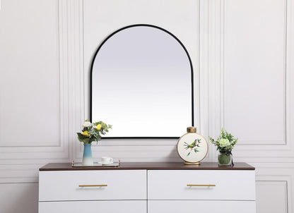Elegant Furniture & Lighting - Ayra Metal Frame Arch Mirror 27x30 Inch in Black - MR1A2730BLK veiw 4