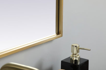 Elegant Furniture & Lighting - Ayra Metal Frame Arch Mirror 27x30 Inch in Brass - MR1A2730BRS veiw 7