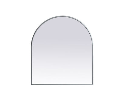 Elegant Furniture & Lighting - Ayra Metal Frame Arch Mirror 27x30 Inch in Silver - MR1A2730SIL veiw 1
