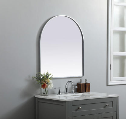 Elegant Furniture & Lighting - Ayra Metal Frame Arch Mirror 27x30 Inch in Silver - MR1A2730SIL veiw 3