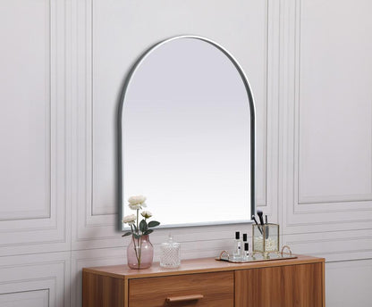 Elegant Furniture & Lighting - Ayra Metal Frame Arch Mirror 27x30 Inch in Silver - MR1A2730SIL veiw 5