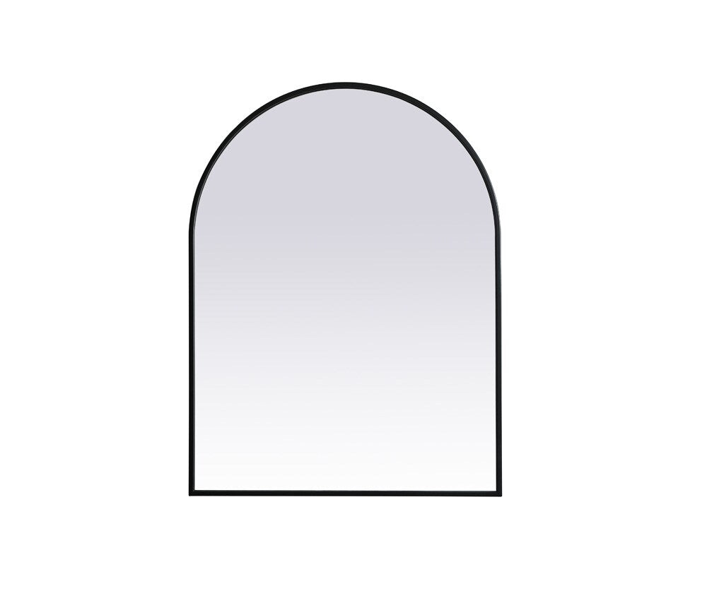 Elegant Furniture & Lighting - Ayra Metal Frame Arch Mirror 27x36 Inch in Black - MR1A2736BLK veiw 1