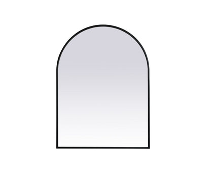 Elegant Furniture & Lighting - Ayra Metal Frame Arch Mirror 27x36 Inch in Black - MR1A2736BLK veiw 1