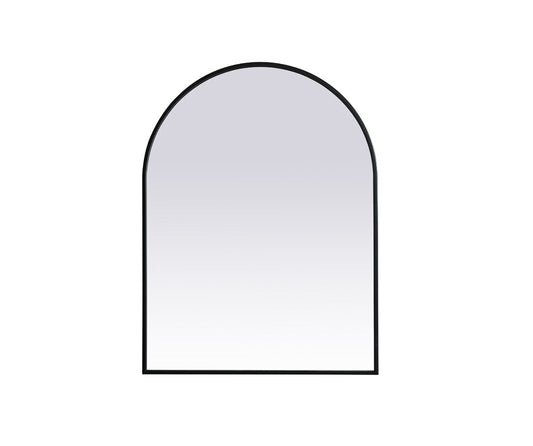 Elegant Furniture & Lighting - Ayra Metal Frame Arch Mirror 27x36 Inch in Black - MR1A2736BLK veiw 1