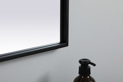 Elegant Furniture & Lighting - Ayra Metal Frame Arch Mirror 27x36 Inch in Black - MR1A2736BLK veiw 7
