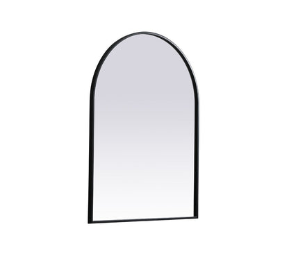 Elegant Furniture & Lighting - Ayra Metal Frame Arch Mirror 27x36 Inch in Black - MR1A2736BLK veiw 8