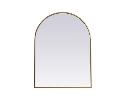 Elegant Furniture & Lighting - Ayra Metal Frame Arch Mirror 27x36 Inch in Brass - MR1A2736BRS veiw 1
