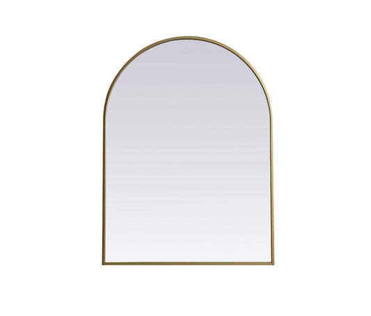Elegant Furniture & Lighting - Ayra Metal Frame Arch Mirror 27x36 Inch in Brass - MR1A2736BRS veiw 1