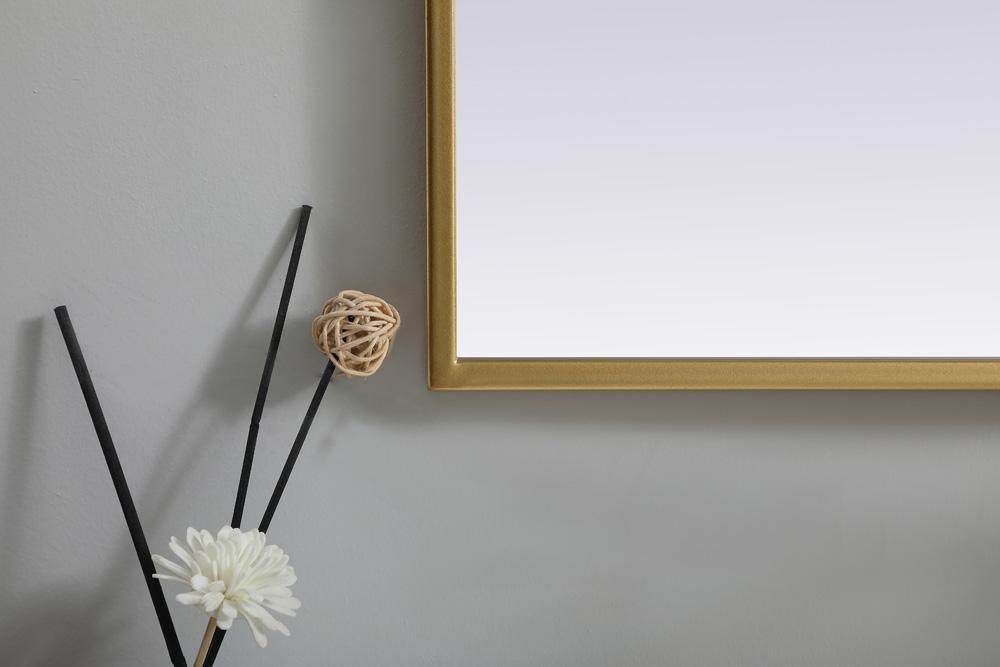 Elegant Furniture & Lighting - Ayra Metal Frame Arch Mirror 27x36 Inch in Brass - MR1A2736BRS veiw 6