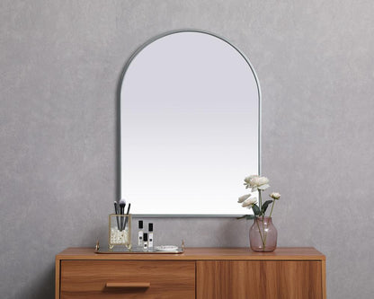 Elegant Furniture & Lighting - Ayra Metal Frame Arch Mirror 27x36 Inch in Silver - MR1A2736SIL veiw 4