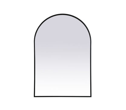 Elegant Furniture & Lighting - Ayra Metal Frame Arch Mirror 27x40 Inch in Black - MR1A2740BLK veiw 1