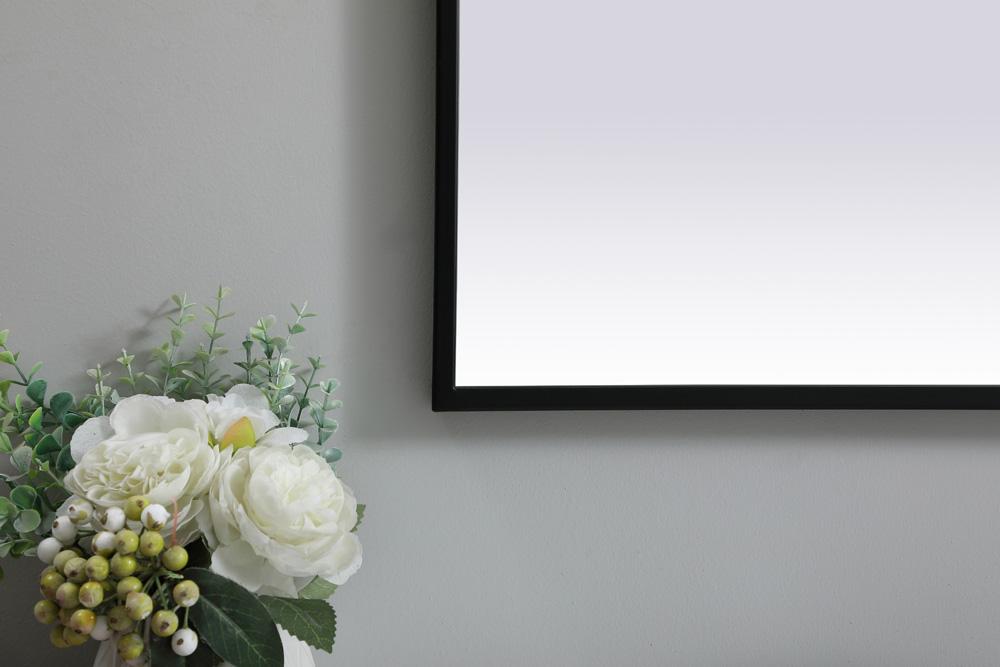 Elegant Furniture & Lighting - Ayra Metal Frame Arch Mirror 27x40 Inch in Black - MR1A2740BLK veiw 6