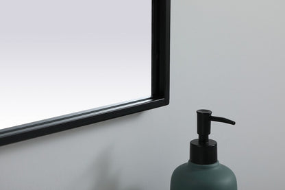 Elegant Furniture & Lighting - Ayra Metal Frame Arch Mirror 27x40 Inch in Black - MR1A2740BLK veiw 7