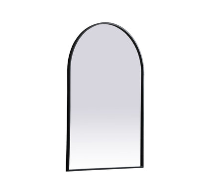 Elegant Furniture & Lighting - Ayra Metal Frame Arch Mirror 27x40 Inch in Black - MR1A2740BLK veiw 8