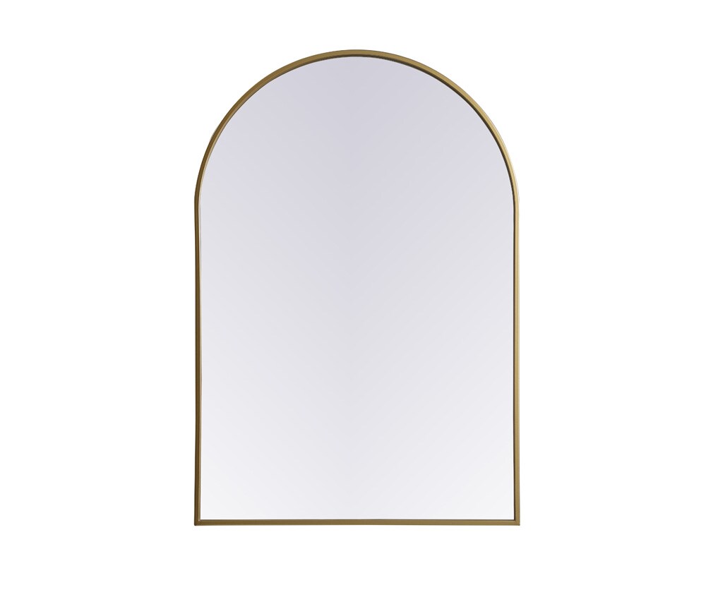 Elegant Furniture & Lighting - Ayra Metal Frame Arch Mirror 27x40 Inch in Brass - MR1A2740BRS veiw 1