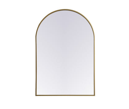 Elegant Furniture & Lighting - Ayra Metal Frame Arch Mirror 27x40 Inch in Brass - MR1A2740BRS veiw 1
