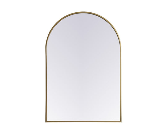 Elegant Furniture & Lighting - Ayra Metal Frame Arch Mirror 27x40 Inch in Brass - MR1A2740BRS veiw 1