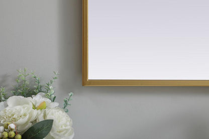 Elegant Furniture & Lighting - Ayra Metal Frame Arch Mirror 27x40 Inch in Brass - MR1A2740BRS veiw 6