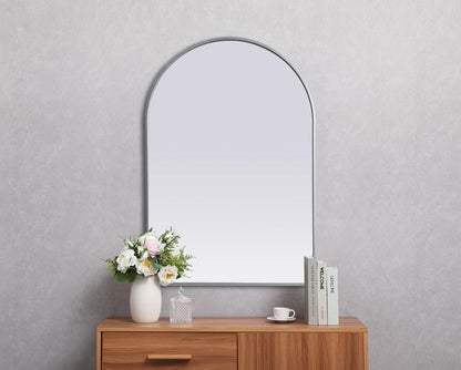 Elegant Furniture & Lighting - Ayra Metal Frame Arch Mirror 27x40 Inch in Silver - MR1A2740SIL veiw 3