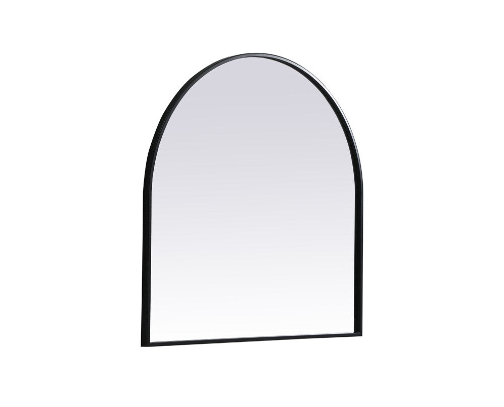 Elegant Furniture & Lighting - Ayra Metal Frame Arch Mirror 30x30 Inch in Black - MR1A3030BLK veiw 8
