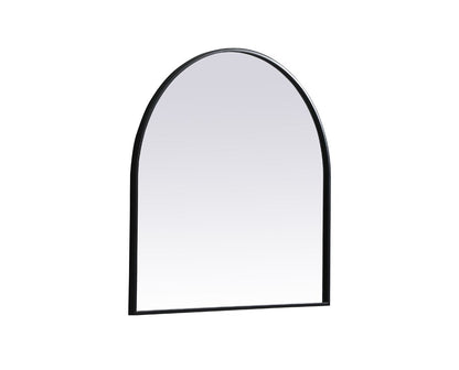 Elegant Furniture & Lighting - Ayra Metal Frame Arch Mirror 30x30 Inch in Black - MR1A3030BLK veiw 8
