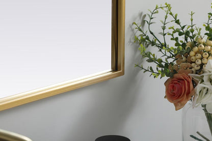 Elegant Furniture & Lighting - Ayra Metal Frame Arch Mirror 30x30 Inch in Brass - MR1A3030BRS veiw 7