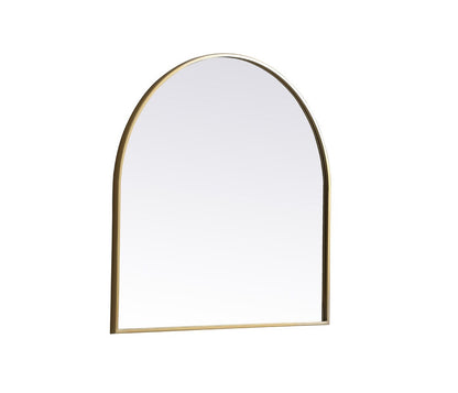 Elegant Furniture & Lighting - Ayra Metal Frame Arch Mirror 30x30 Inch in Brass - MR1A3030BRS veiw 8